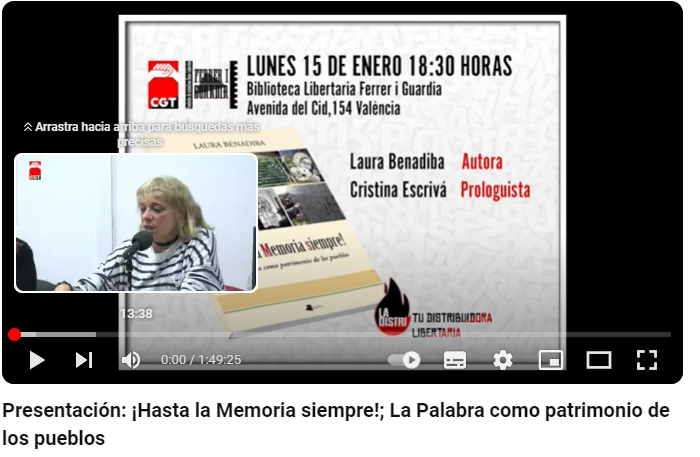 Presentación de ¡Hasta la Memoria Siempre! en Valencia