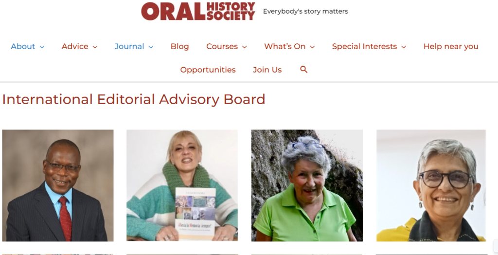 What is the Oral History Society?